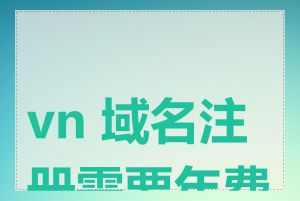 vn 域名注册需要年费吗