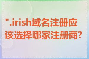 ".irish域名注册应该选择哪家注册商?"
