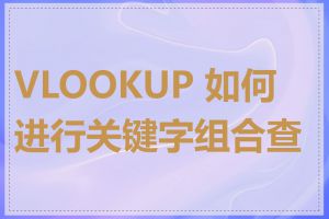 VLOOKUP 如何进行关键字组合查找