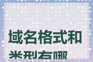 域名格式和类型有哪些