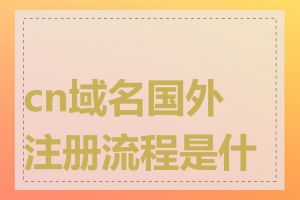 cn域名国外注册流程是什么