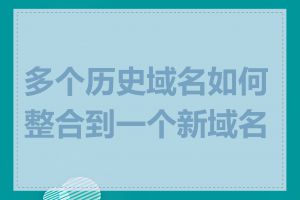 多个历史域名如何整合到一个新域名上