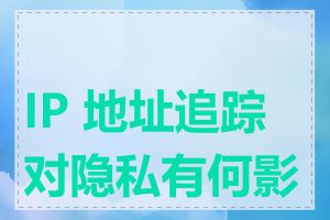 IP 地址追踪对隐私有何影响