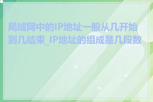 局域网中的IP地址一般从几开始到几结束_IP地址的组成是几段数字