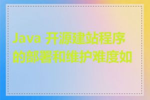 Java 开源建站程序的部署和维护难度如何