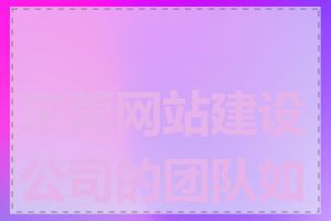 东莞网站建设公司的团队如何