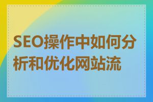 SEO操作中如何分析和优化网站流量