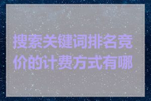 搜索关键词排名竞价的计费方式有哪些