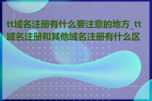 tt域名注册有什么要注意的地方_tt域名注册和其他域名注册有什么区别