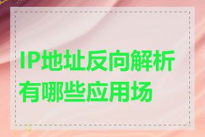IP地址反向解析有哪些应用场景