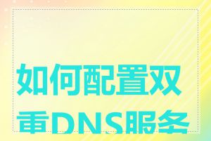 如何配置双重DNS服务器