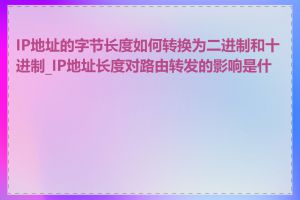 IP地址的字节长度如何转换为二进制和十进制_IP地址长度对路由转发的影响是什么
