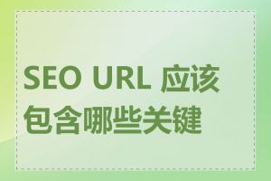 SEO URL 应该包含哪些关键词