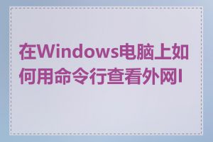 在Windows电脑上如何用命令行查看外网IP