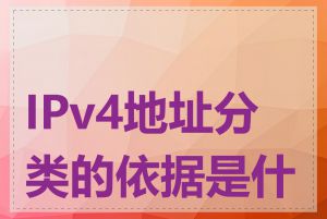 IPv4地址分类的依据是什么