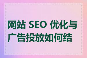 网站 SEO 优化与广告投放如何结合