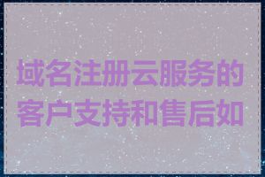 域名注册云服务的客户支持和售后如何