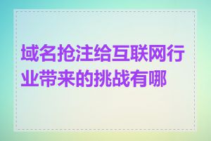 域名抢注给互联网行业带来的挑战有哪些