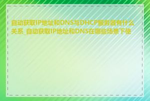 自动获取IP地址和DNS与DHCP服务器有什么关系_自动获取IP地址和DNS在哪些场景下使用