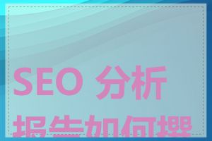 SEO 分析报告如何撰写