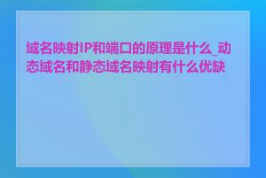 域名映射IP和端口的原理是什么_动态域名和静态域名映射有什么优缺点