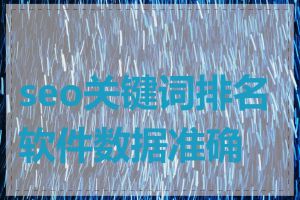 seo关键词排名软件数据准确吗