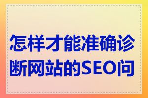 怎样才能准确诊断网站的SEO问题