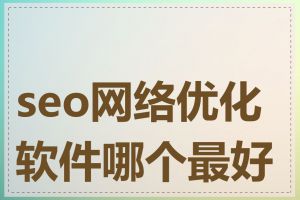 seo网络优化软件哪个最好用