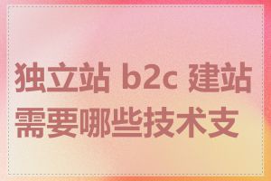 独立站 b2c 建站需要哪些技术支持