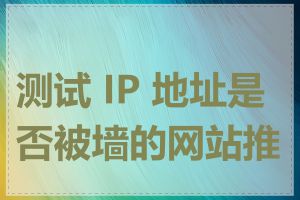 测试 IP 地址是否被墙的网站推荐