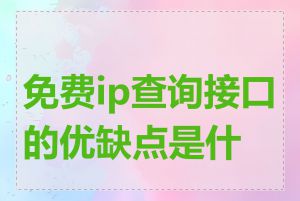 免费ip查询接口的优缺点是什么