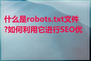 什么是robots.txt文件?如何利用它进行SEO优化