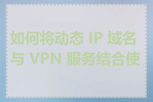 如何将动态 IP 域名与 VPN 服务结合使用