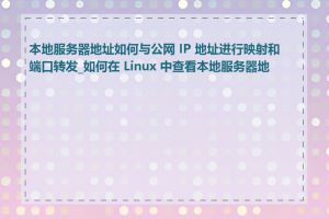 本地服务器地址如何与公网 IP 地址进行映射和端口转发_如何在 Linux 中查看本地服务器地址