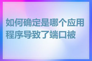 如何确定是哪个应用程序导致了端口被墙