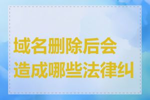 域名删除后会造成哪些法律纠纷
