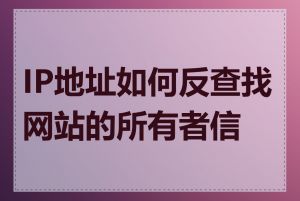 IP地址如何反查找网站的所有者信息