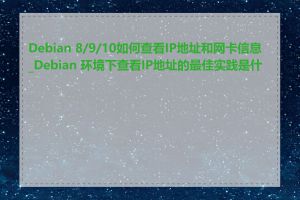 Debian 8/9/10如何查看IP地址和网卡信息_Debian 环境下查看IP地址的最佳实践是什么