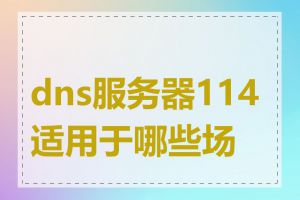 dns服务器114适用于哪些场景