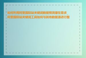 如何利用阿里国际站关键词数据预测潜在需求_阿里国际站关键词工具如何与其他数据源进行整合