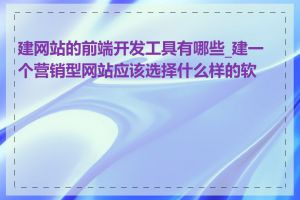 建网站的前端开发工具有哪些_建一个营销型网站应该选择什么样的软件