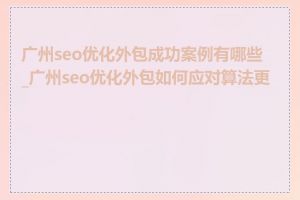 广州seo优化外包成功案例有哪些_广州seo优化外包如何应对算法更新