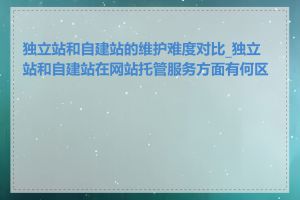 独立站和自建站的维护难度对比_独立站和自建站在网站托管服务方面有何区别