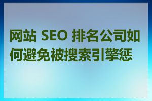 网站 SEO 排名公司如何避免被搜索引擎惩罚