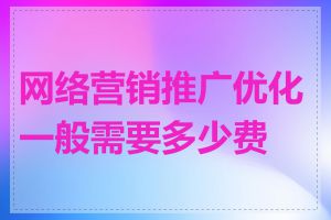 网络营销推广优化一般需要多少费用