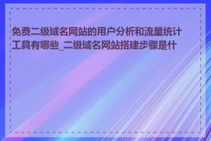 免费二级域名网站的用户分析和流量统计工具有哪些_二级域名网站搭建步骤是什么