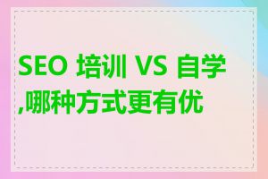 SEO 培训 VS 自学,哪种方式更有优势