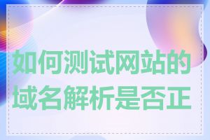 如何测试网站的域名解析是否正确