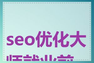 seo优化大师就业前景