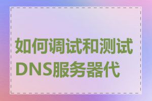 如何调试和测试DNS服务器代码